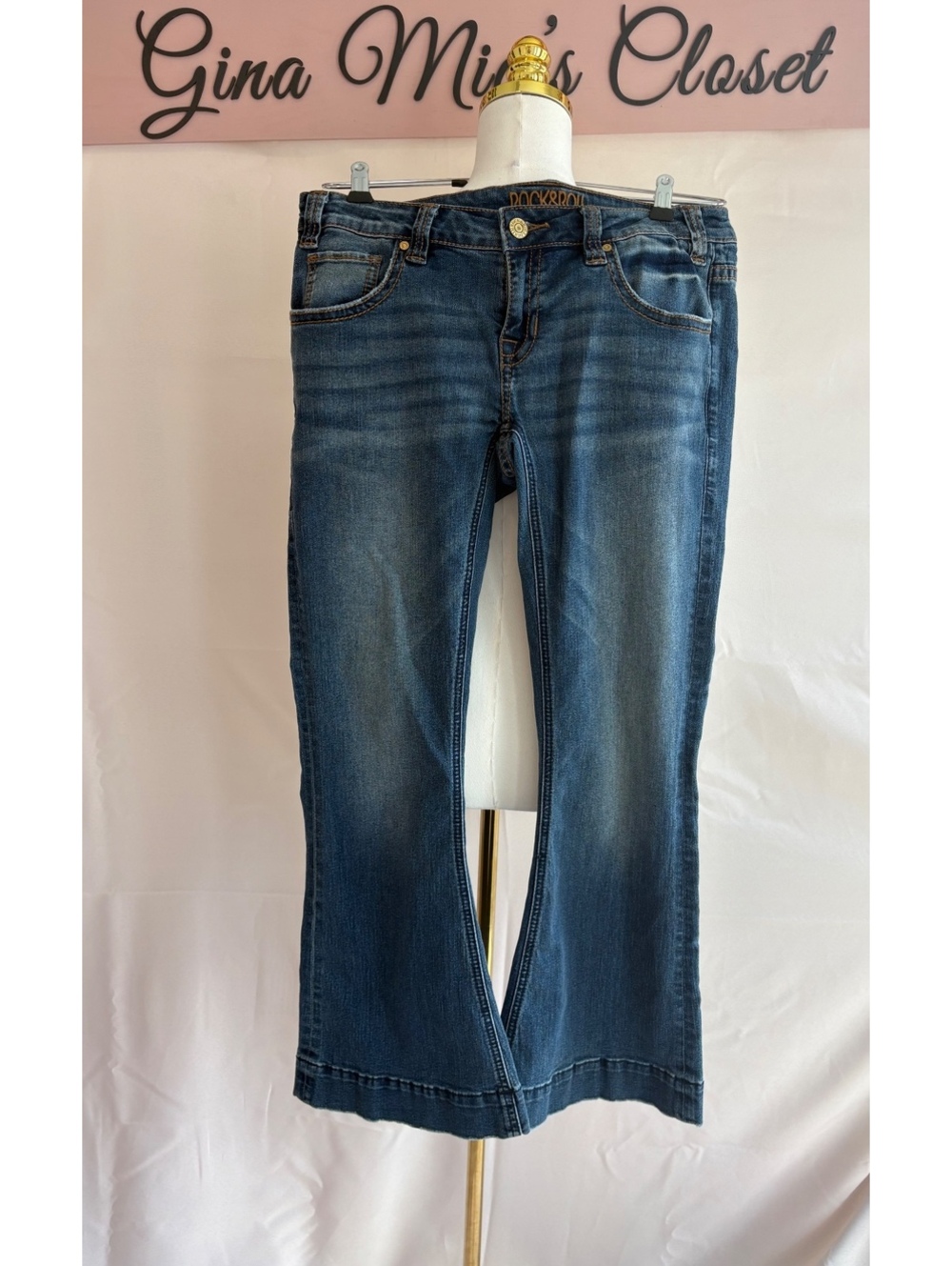 Rock & Roll Women's Blue Denim Bootcut Jeans Size 30x30